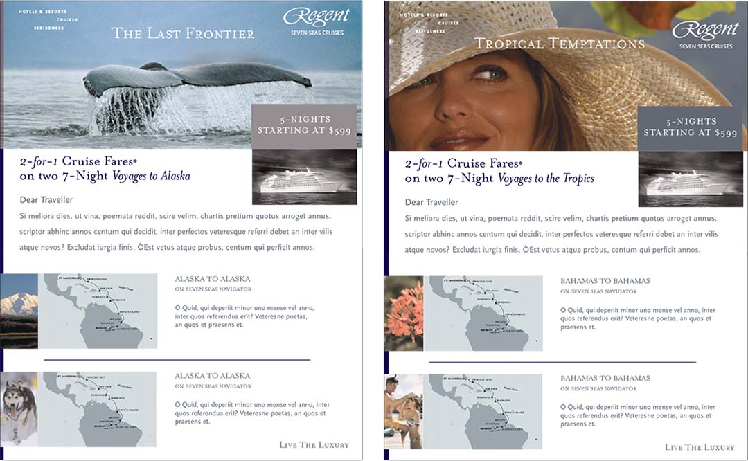 Pil Creative Group - Regent Seven Seas Cruises & Resorts - Client Work